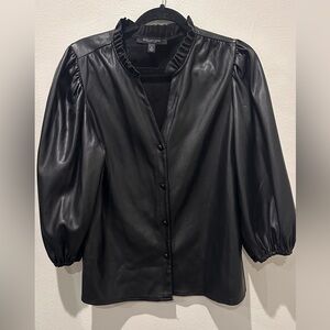 Marc New York Black Textured Top